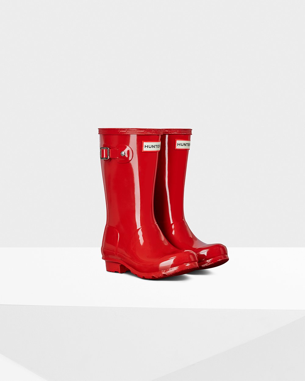 Kids Hunter Original Big Gloss | Rain Boots Red | NZ-94657-PTGS